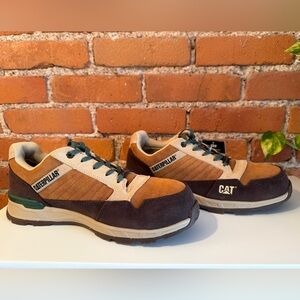 Caterpillar Mens Venward Composite Toe Work Shoe Tan Brown Green Black 10